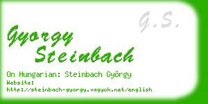 gyorgy steinbach business card